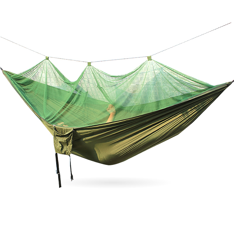 Camping hammock with mosquito net