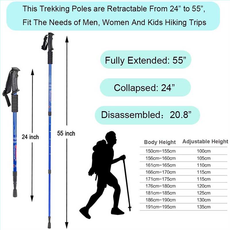 Folding trekking poles