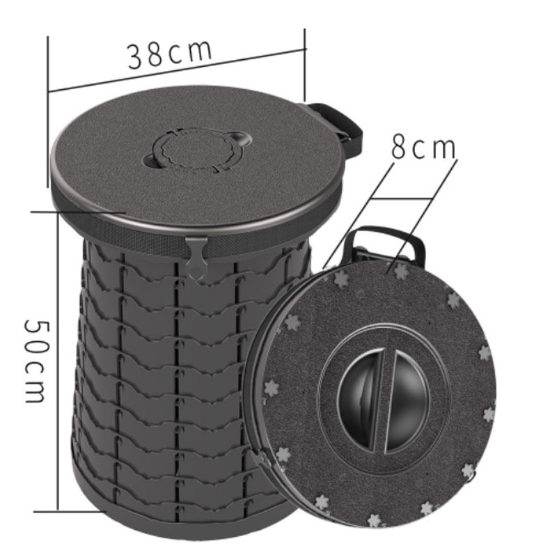 taburete de pesca retráctil