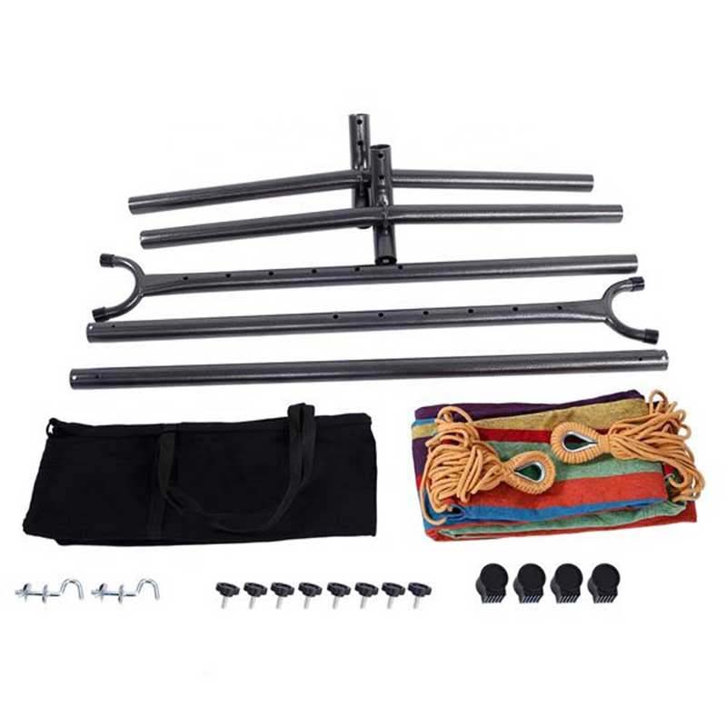 Hamaca de lona con soporte