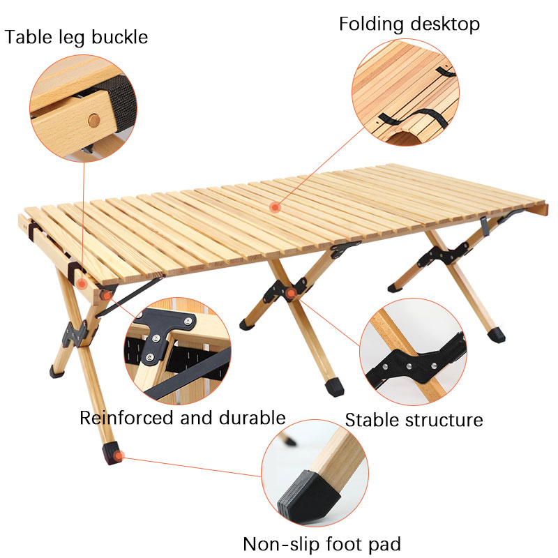 mesa de rollo de huevo de madera OEM ODM