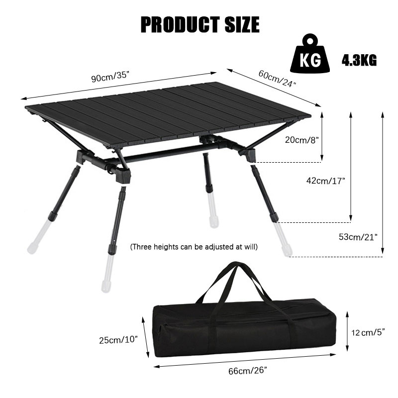 Mesa de picnic plegable superior