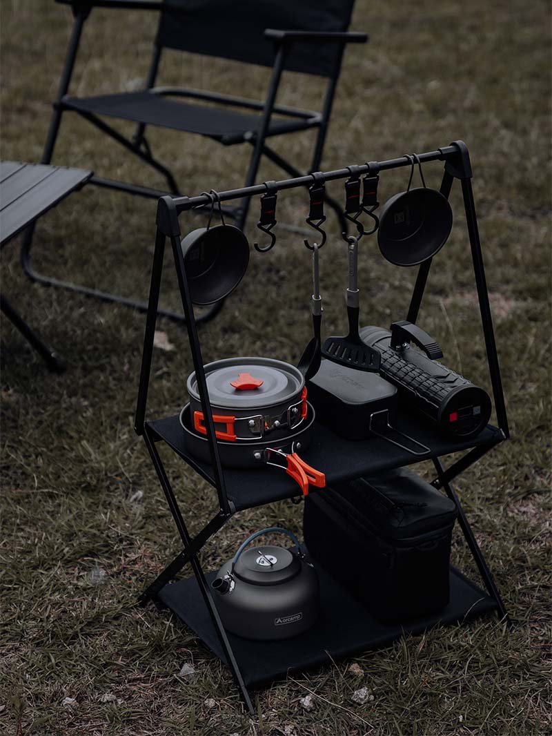 estantes de picnic para campamento al aire libre