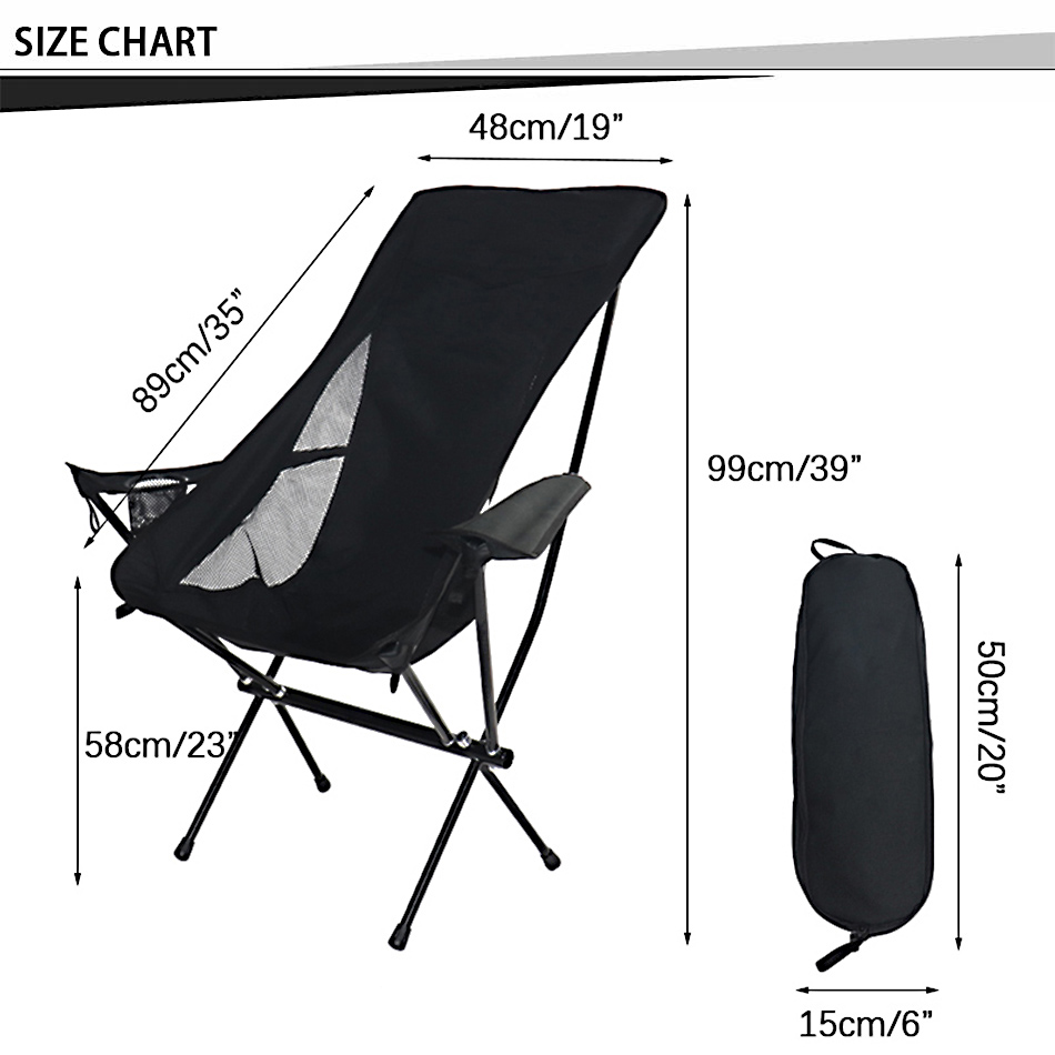 silla de camping portátil ligera