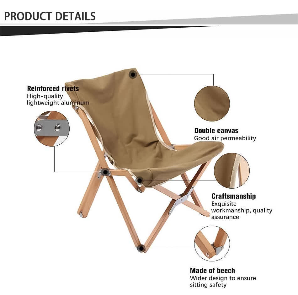 silla de playa plegable compacta