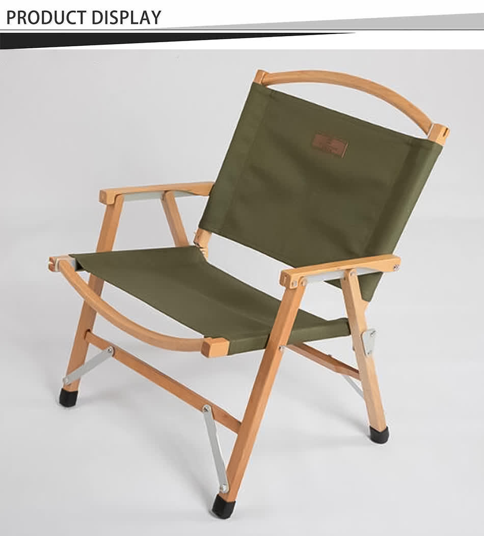 silla de camping de madera premium