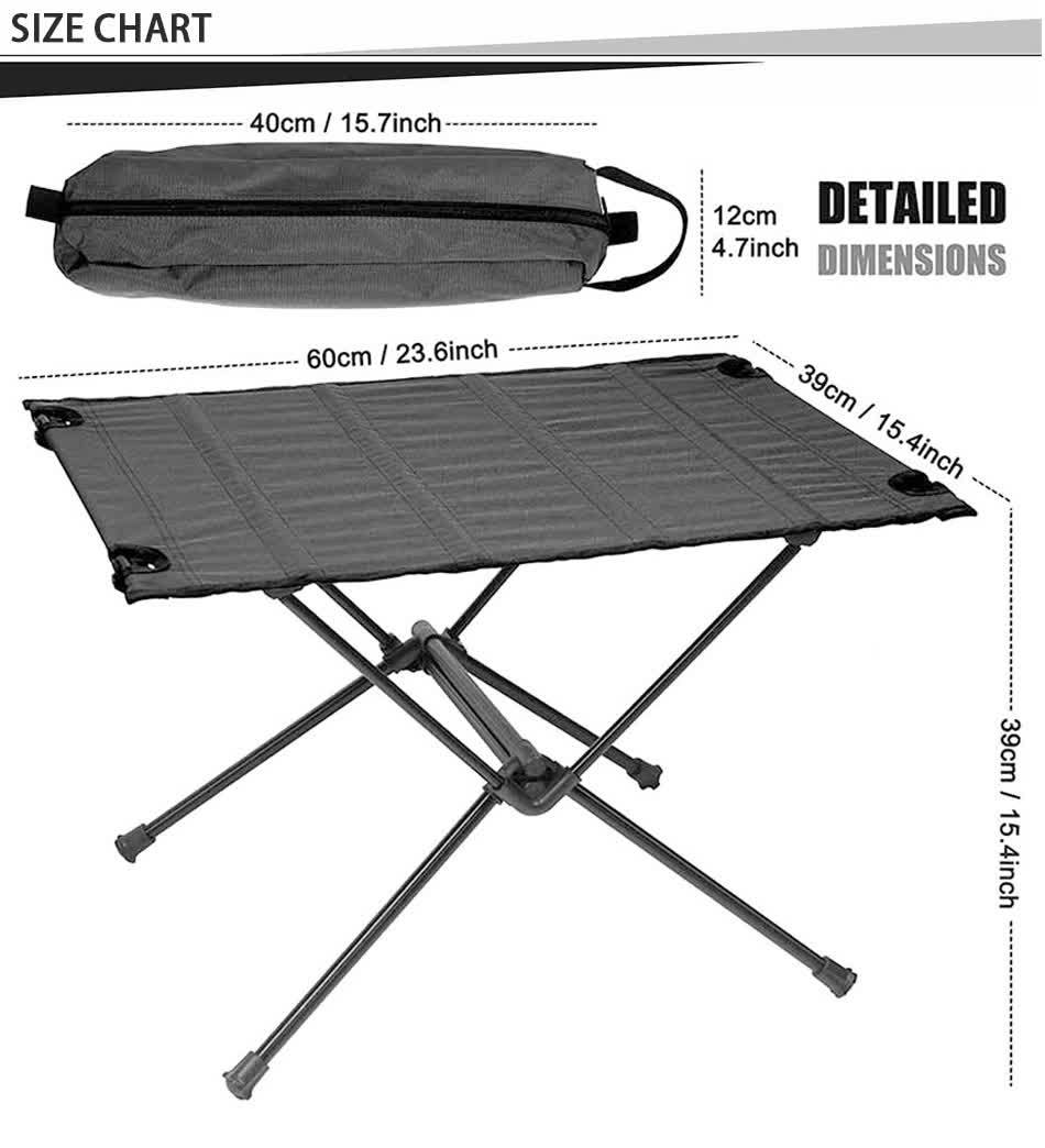 Mesa de picnic de aluminio con bancos.