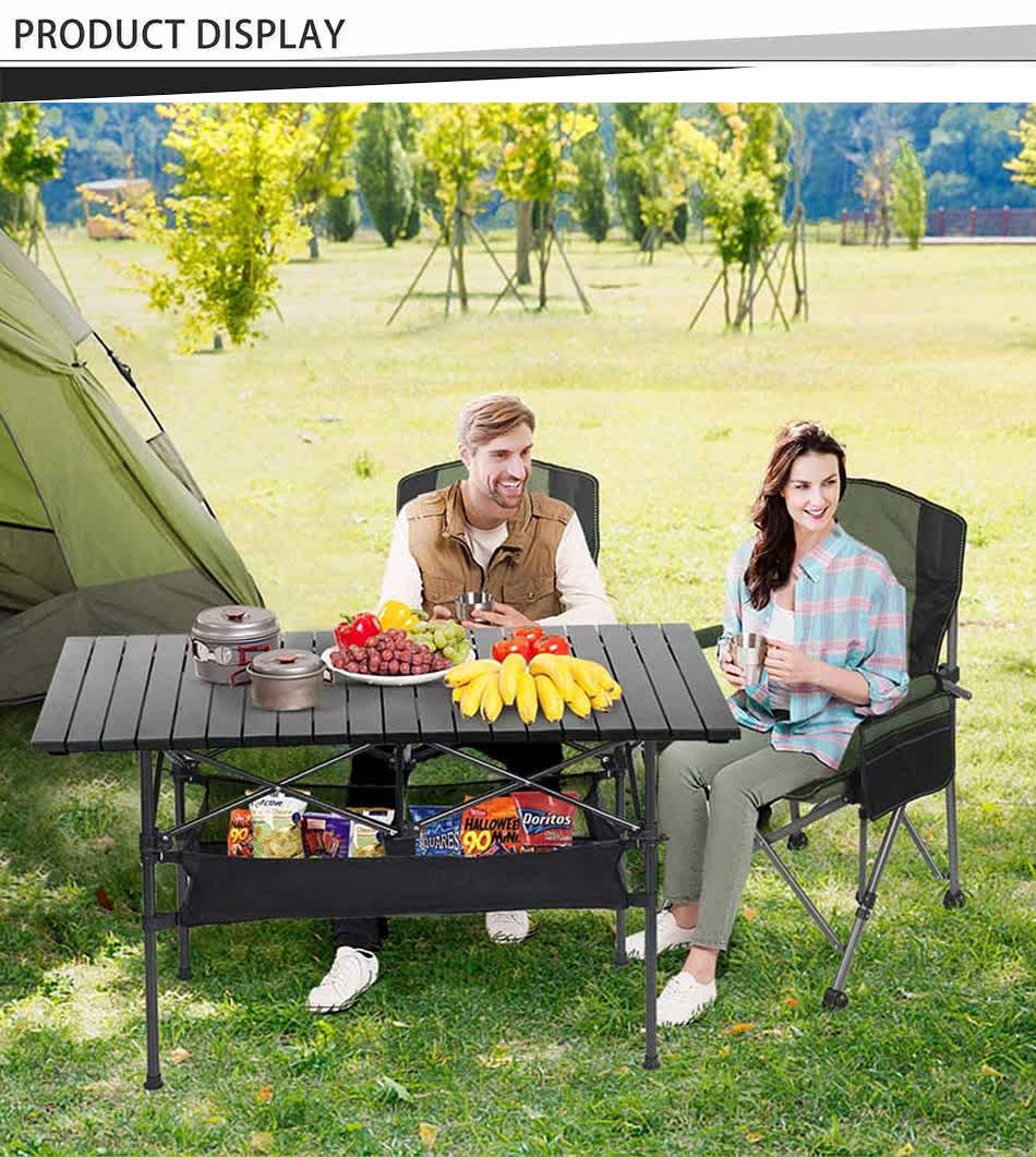 mesa de picnic de aluminio para acampar