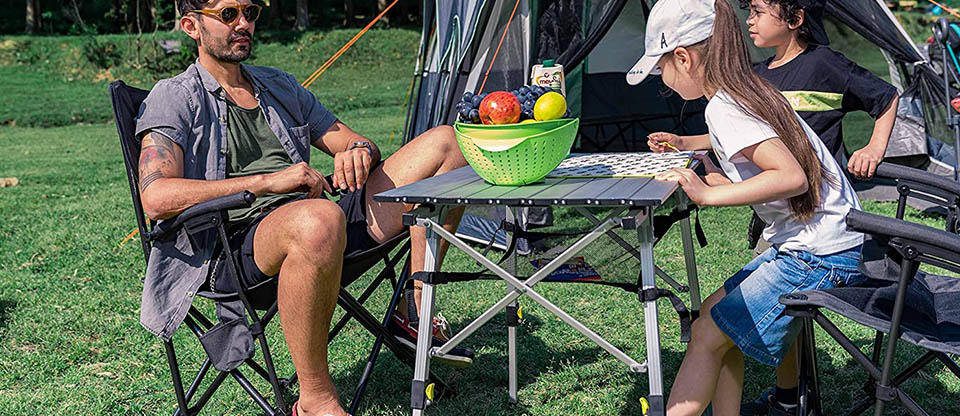 Mesa para acampar al aire libre