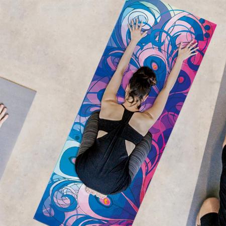Toalla de yoga ultra absorbente, de microfibra suave, perfecta, impresa con yoga, para hacer ejercicio, con bolsa de viaje 