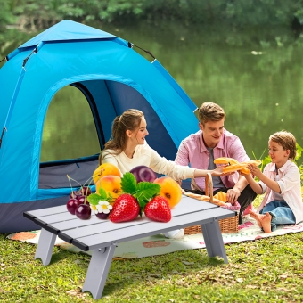 mesa de picnic plegable portátil y liviana mesa de camping al aire libre con tablero de aluminio y bolsa de transporte para picnic , al aire libre