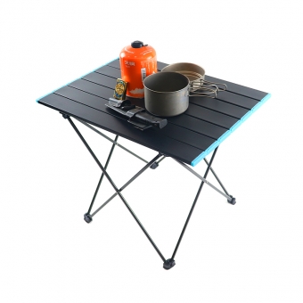 mesa de camping portátil con tablero de aluminio, mesa de playa plegable fácil de transportar, perfecta para exteriores, picnic, BBQ, cocina, festival, playa, hogar