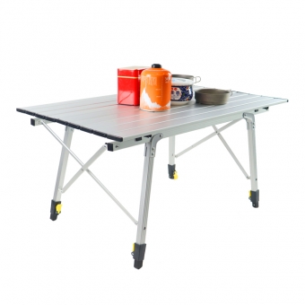 mesa plegable de aluminio portátil , mesa de camping plegable ligera de altura ajustable para picnic playa al aire libre interior