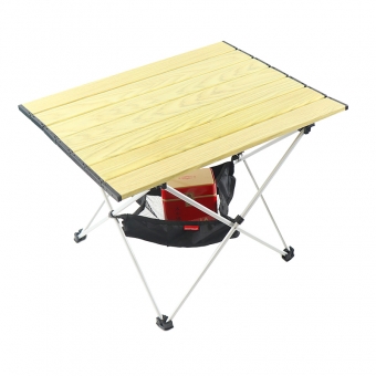 mesa enrollable plegable portátil para acampar , patas de aluminio altura ajustable para fiestas al aire libre e interiores