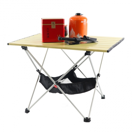 Mesa de camping plegable ligera ajustable en altura de aluminio mesa enrollable portátil para exteriores 