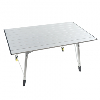 Mesa de camping plegable de aluminio a precio de fábrica con altura ajustable , mesa de picnic plegable para fiestas en el jardín de la cocina al aire libre