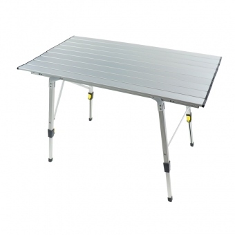 Mesa plegable de camping portátil de aluminio con patas regulables en altura mesa enrollable
