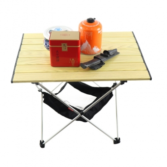 Mesa plegable popular, mesa de picnic al aire libre plegable de aluminio de altura ajustable