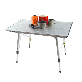 mesa plegable portátil para picnic al aire libre , barbacoa , playa , senderismo , mesa de camping plegable de aluminio portátil pequeña y ligera de altura ajustable