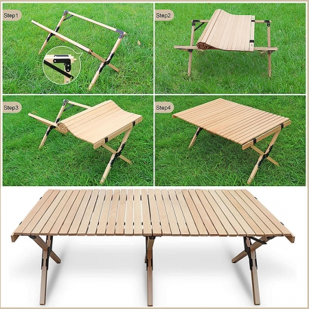 El mejor precio, silla de madera plegable para campamento, silla de haya plegable para acampar, ligera 