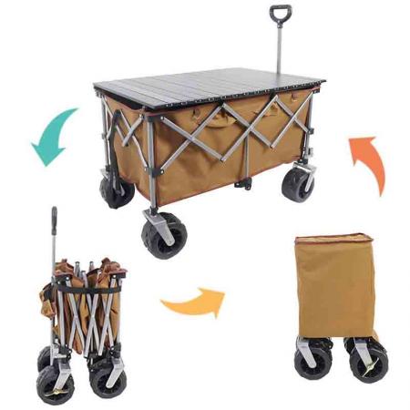 Colección de herramientas de jardín, carro utilitario de jardín plegable para exteriores con bolsa de cubierta 