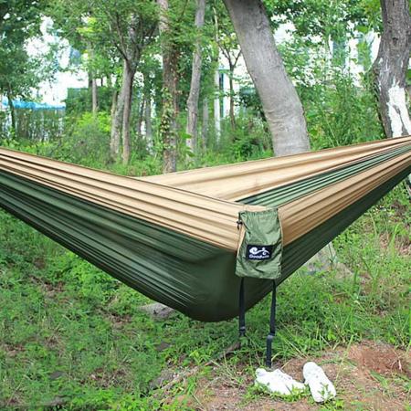 Amazon superventas hamaca para acampar al aire libre hamaca doble portátil con correa de árbol 