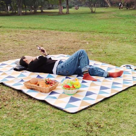 manta de playa de picnic impermeable de lana de viaje al aire libre personalizada 
