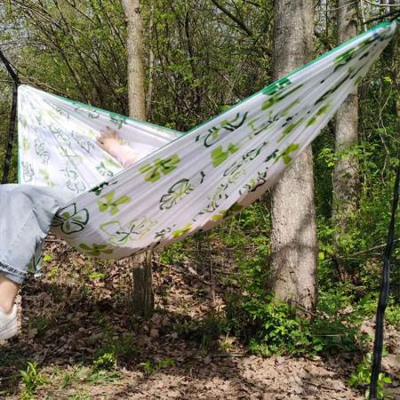 2022 amazon hot doble hamaca de nylon para acampar al aire libre hamaca paracaídas para 2 personas 