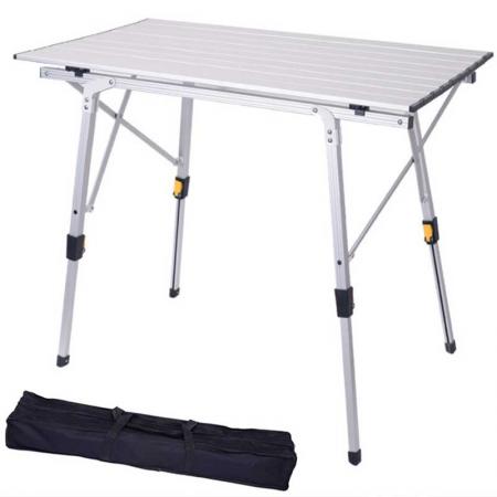 mesa plegable portátil ajustable mesa de aluminio plegable pequeña mesa de camping portátil ligera para picnic playa al aire libre 
