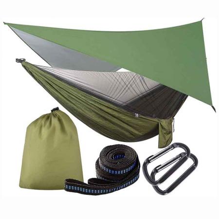 Hamaca ligera e impermeable, lona, hamaca, lluvia, mosca, cubierta de hamaca para mochileros, senderismo y equipo de camping 