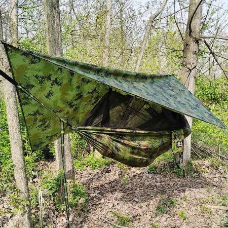 Hamaca de camping ligera, impermeable, a prueba de viento, resistente a la lluvia, tienda impermeable 
