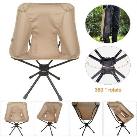 Venta caliente plegable giratorio rápido plegable reclinable camping mochilero silla 
