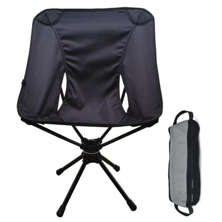 Nueva silla de camping giratoria de 360 grados de amazon, silla de camping portátil plegable para exteriores 