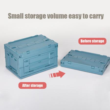 caja de almacenamiento de plástico plegable para acampar al aire libre caja de almacenamiento plegable 20L 28L 50L 65L 80L 