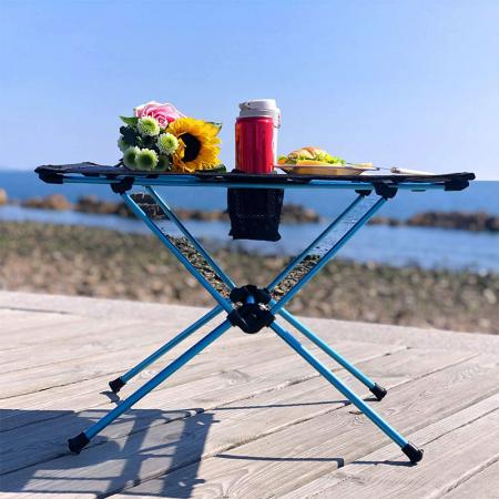 mesa de campamento plegable mesa de mochilero portátil compacta mesa de camping de aluminio 
