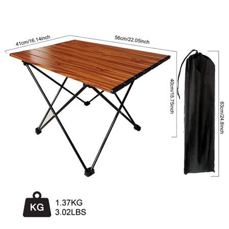Pequeña mesa de camping plegable Mesa de picnic plegable plegable en una bolsa 