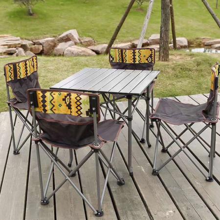 Juego de mesa y sillas plegables para acampar, silla plegable, silla y mesa para acampar, juego de mesa y silla plegable para acampar para adultos 
