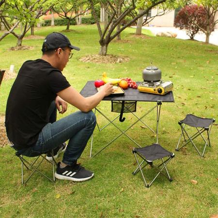 mesa de picnic plegable de tela oxford con bolsa de transporte 