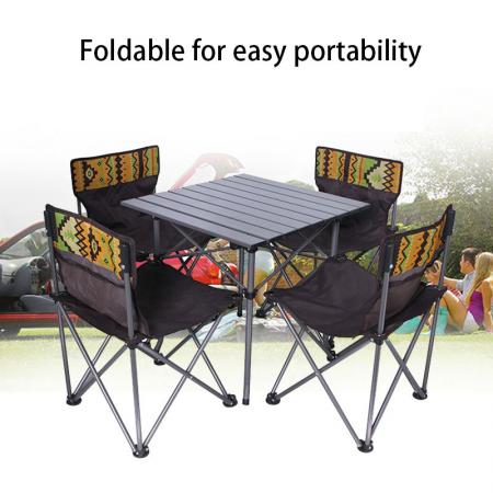 Juego de mesa y sillas plegables para acampar, silla plegable, silla y mesa para acampar, juego de mesa y silla plegable para acampar para adultos 