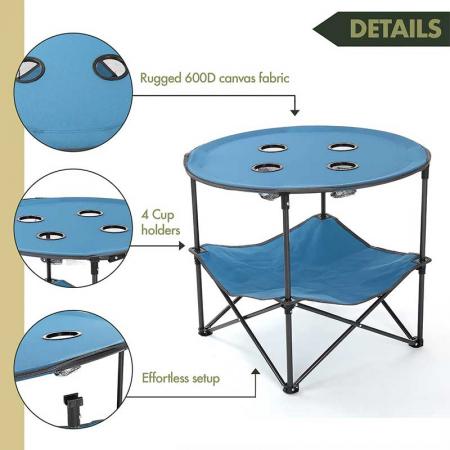 Mesa de camping plegable ultraligera para acampar al aire libre senderismo picnic 
