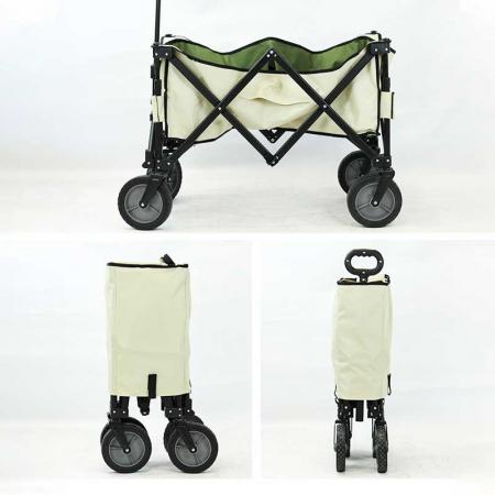 Carro de herramientas de jardín, plegable, plegable, para jardín al aire libre, vagón utilitario con bolsa de cubierta 