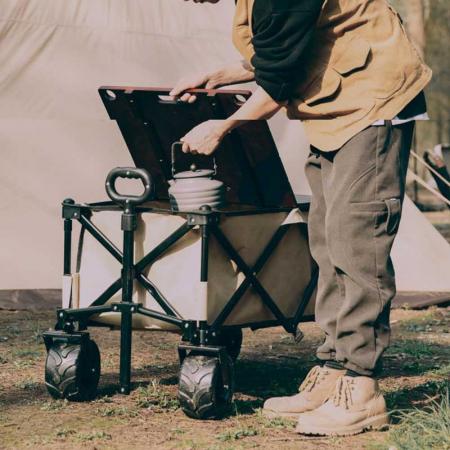 Carrito de picnic portátil al aire libre resistente para acampar para viajes 