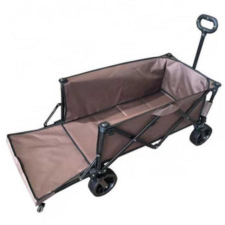 vagón de playa plegable carritos de mano y carritos vagón utilitario plegable para exteriores con mesa plegable y portabebidas 