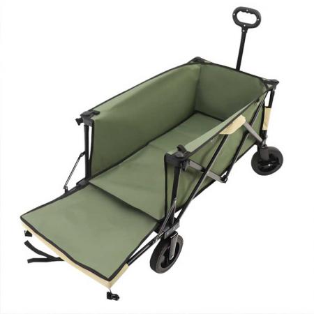 vagón carro camping pesca vagón plegable compacto sostiene equipo de pesca para actividades al aire libre 