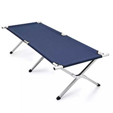 Cama individual ultraligera de aleación de aluminio para exteriores, cama plegable portátil para acampar 