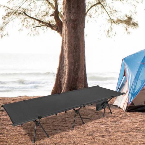 Cama de camping plegable para adultos, cama de campamento con bolsillo