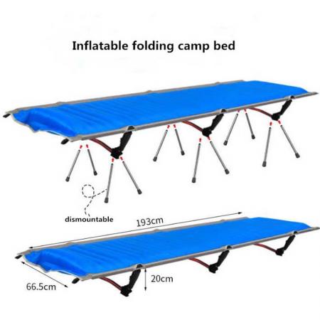 Venta al por mayor, cama de camping plegable portátil ultraligera para exteriores, cama plegable de aluminio 