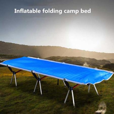 Venta al por mayor, cama de camping plegable portátil ultraligera para exteriores, cama plegable de aluminio 
