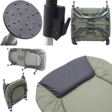 llegada reforzado footpads equipo de camping cama cama plegable cuna de camping 