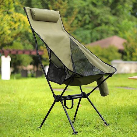 silla de camping de tela plegable silla de luna plegable silla de camping de pesca al aire libre plegable ultraligera portátil al aire libre 